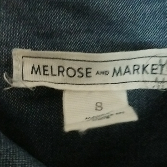 Melrose and Market button blouse Chambray S blue - Picture 3 of 7